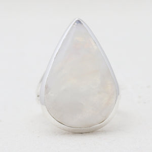 Rainbow Moonstone Silver Rings