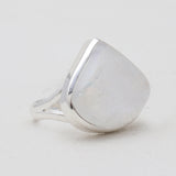 Rainbow Moonstone Silver Rings