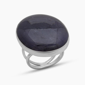 Iolite Sunstone Silver Rings