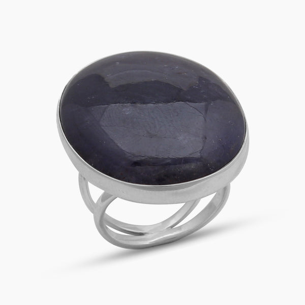Iolite Sunstone Silver Rings