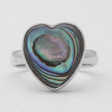 Abalone Shell Silver Rings