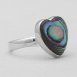 Abalone Shell Silver Rings