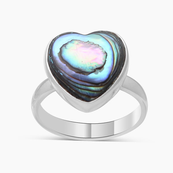 Abalone Shell Silver Rings