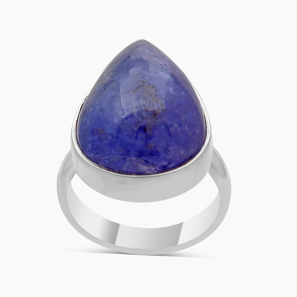 Natural Tanzanite Silver Rings