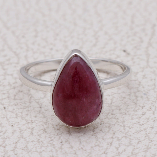 925 Sterling Silver Ruby Ring