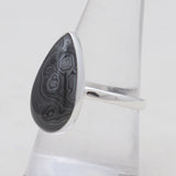 Psilomelane Silver Rings