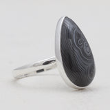 Psilomelane Silver Rings