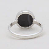 Psilomelane Silver Rings
