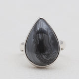 Psilomelane Silver Rings