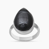 Psilomelane Silver Rings