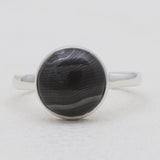 Psilomelane Silver Rings