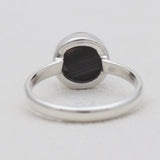 Psilomelane Silver Rings
