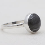 Psilomelane Silver Rings