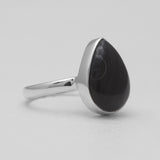 Psilomelane Silver Rings