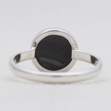 Psilomelane Silver Rings