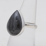 Psilomelane Silver Rings