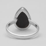 Psilomelane Silver Rings