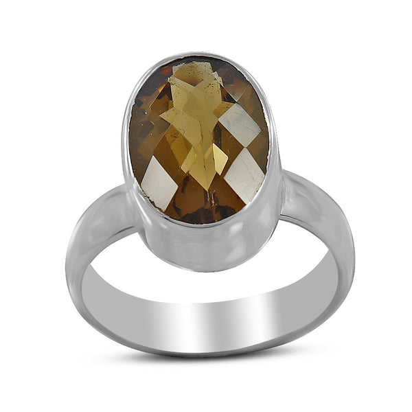 925 Sterling Silver Bear Quartz Ring