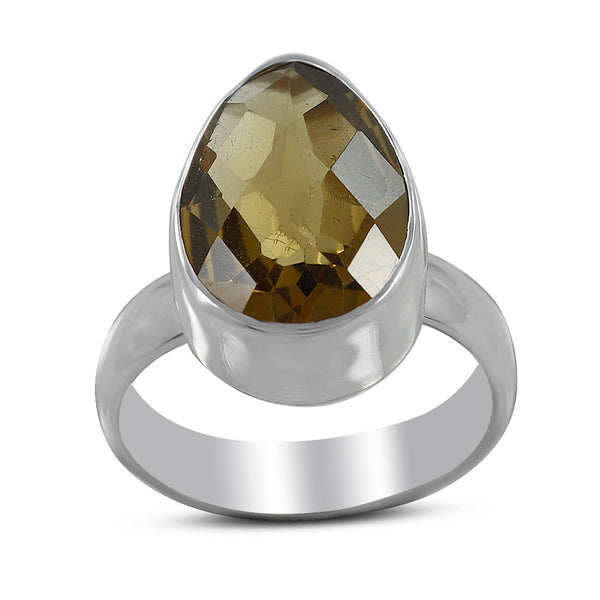 925 Sterling Silver Bear Quartz Ring