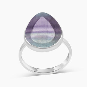 Natural Fluorite Sterling Silver Rings