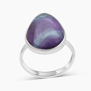 Natural Fluorite Sterling Silver Rings