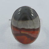 Polychrome Jasper Gemstone 925 Sterling Silver Ring