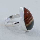 Polychrome Jasper Gemstone 925 Sterling Silver Ring