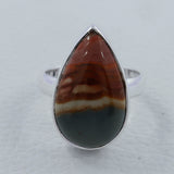 Polychrome Jasper Gemstone 925 Sterling Silver Ring