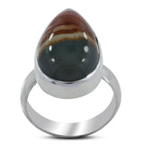 Polychrome Jasper Gemstone 925 Sterling Silver Ring