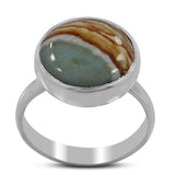 Polychrome Jasper Gemstone 925 Sterling Silver Ring