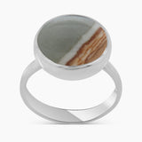 Polychrome Jasper Silver Rings