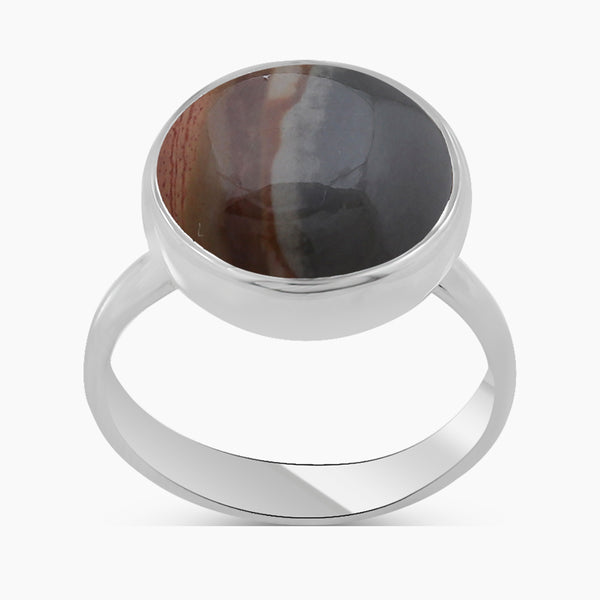 Polychrome Jasper Silver Rings