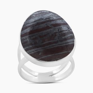 Hematite Silver Rings