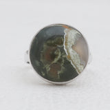 Natural Rainforest Jasper Silver Rings