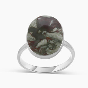 Rainforest Jasper Silver Rings