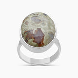 Natural Rainforest Jasper Silver Rings