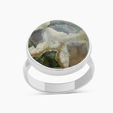 Natural Rainforest Jasper Silver Rings