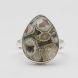 Natural Rainforest Jasper Silver Rings