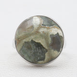 Natural Rainforest Jasper Silver Rings