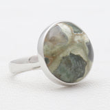 Natural Rainforest Jasper Silver Rings