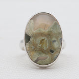 Natural Rainforest Jasper Silver Rings