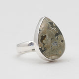 Natural Rainforest Jasper Silver Rings
