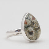 Natural Rainforest Jasper Silver Rings