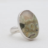 Natural Rainforest Jasper Silver Rings