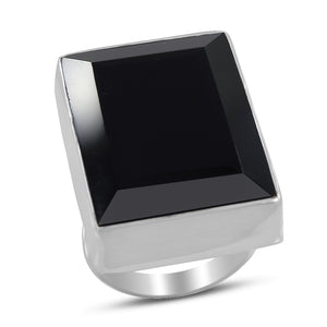 925 Sterling Silver Black Onyx Ring