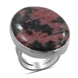 Rhodonite Silver Ring