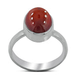 Hessonite (Gomed) Silver Fine Ring