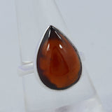 Hessonite (Gomed) Silver Fine Ring