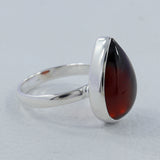 Hessonite (Gomed) Silver Fine Ring