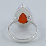 Hessonite (Gomed) Silver Fine Ring